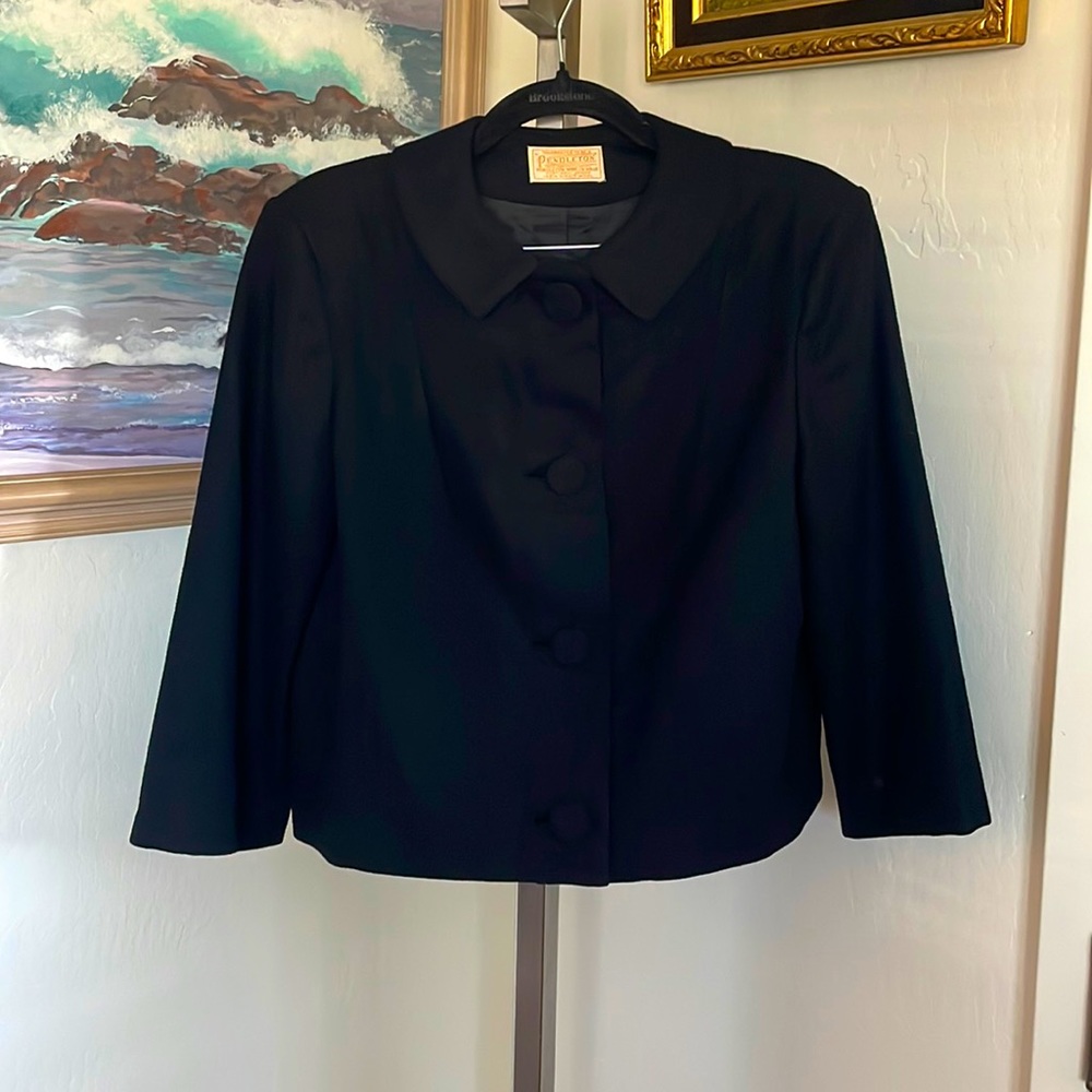 Pendleton crop wool blazer